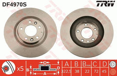 2x Bremsscheibe Vorderachse für MAZDA RX-8
