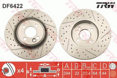 2x Bremsscheibe Vorderachse für MINI Cabriolet CLUBMAN CLUBVAN Coupe