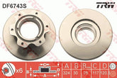 2x Bremsscheibe Hinterachse für MERCEDES-BENZ VARIO Kasten Pritsche/Fahrgestell