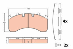 Bremsbelagsatz Scheibenbremse Vorderachse Hinterachse für VOLVO RENAULT TRUCKS