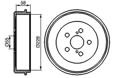 2x Bremstrommel Hinterachse für TOYOTA AVENSIS Liftback Kombi