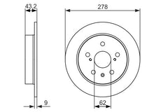 2x Bremsscheibe Hinterachse für FIAT SUZUKI SEDICI SX4 / CLASSIC