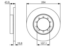2x Bremsscheibe Hinterachse für FORD TRANSIT Kasten Pritsche/Fahrgestell Bus