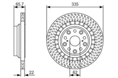 Bremsscheibe Hinterachse links für LEXUS LS