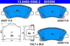 Bremsbelagsatz Scheibenbremse Vorderachse für KIA RIO IV Hatchback Van