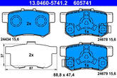 Bremsbelagsatz Scheibenbremse Hinterachse für HONDA ACCORD VIII Tourer IX