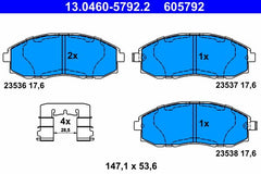 Bremsbelagsatz Scheibenbremse Vorderachse für HYUNDAI H100 Kasten H-1 / STAREX
