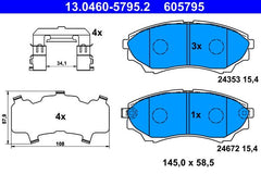 Bremsbelagsatz Scheibenbremse Vorderachse für FORD MAZDA RANGER B-SERIE BT-50