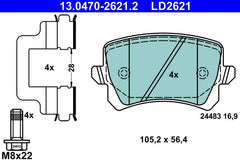 Bremsbelagsatz Scheibenbremse Hinterachse für SKODA VW OCTAVIA III Combi
