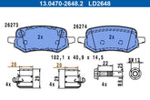 Bremsbelagsatz Scheibenbremse Hinterachse für FORD PUMA