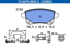 Bremsbelagsatz Scheibenbremse Hinterachse für RENAULT SCÉNIC III GRAND