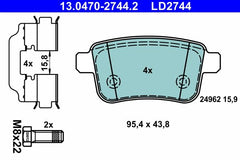 Bremsbelagsatz Scheibenbremse Hinterachse für MERCEDES-BENZ RENAULT CITAN