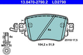 Bremsbelagsatz Scheibenbremse Hinterachse für AUDI SEAT SKODA VW A1 Allstreet