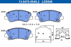 Bremsbelagsatz Scheibenbremse Vorderachse für HYUNDAI KIA ACCENT IV Stufenheck