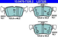 Bremsbelagsatz Scheibenbremse Hinterachse für FORD USA GALAXY III KUGA II