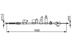 Seilzug Feststellbremse hinten rechts für TOYOTA AURIS Kombi VAN