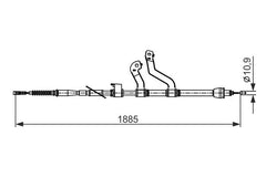 Seilzug Feststellbremse hinten rechts für HYUNDAI i30 Coupe Hatchback Van Kombi