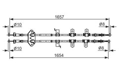 Seilzug Feststellbremse hinten für MAZDA 6 Sport Kombi Stufenheck