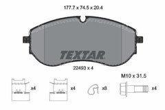 Bremsbelagsatz Scheibenbremse Vorderachse für MAN VW TGE Kasten