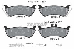 Bremsbelagsatz Scheibenbremse Hinterachse für MERCEDES-BENZ M-KLASSE