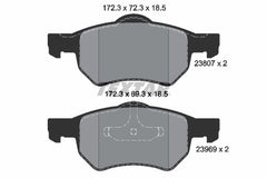 Bremsbelagsatz Scheibenbremse Vorderachse für CHRYSLER GRAND VOYAGER III VAN /