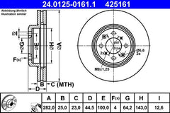 2x Bremsscheibe Vorderachse für MG ZS Hatchback ZR