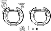 Bremsbackensatz Hinterachse für RENAULT CLIO II Kasten/Schrägheck TWINGO I