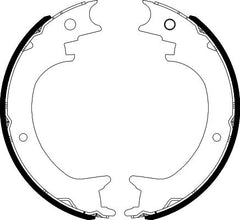 Bremsbackensatz Feststellbremse Hinterachse für MITSUBISHI PAJERO IV Van