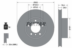 2x Bremsscheibe Vorderachse für BMW 5 Touring 7
