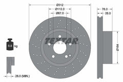 2x Bremsscheibe Vorderachse für MERCEDES-BENZ S-KLASSE Coupe