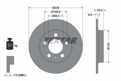2x Bremsscheibe Hinterachse für AUDI SKODA VW A3 TT Roadster OCTAVIA I Combi II
