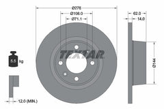 2x Bremsscheibe Hinterachse für CITROËN C5 I Break II Kasten/Kombi