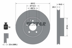 2x Bremsscheibe Vorderachse für MERCEDES-BENZ CLS E-KLASSE T-Model