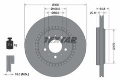 2x Bremsscheibe Hinterachse für VOLVO XC90 I VAN