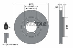2x Bremsscheibe Vorderachse für SSANGYONG DAEWOO KORANDO Cabrio MUSSO SPORTS