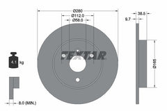 2x Bremsscheibe Vorderachse für SMART FORTWO Coupe Cabrio