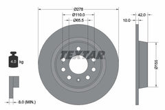 2x Bremsscheibe Hinterachse für OPEL ASTRA H GTC ZAFIRA / FAMILY B