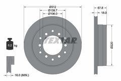2x Bremsscheibe Hinterachse für TOYOTA FJ CRUISER LAND 80 90 PRADO