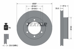 2x Bremsscheibe Vorderachse für TOYOTA FORTUNER HILUX VII Pick-up