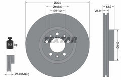 2x Bremsscheibe Vorderachse für CITROËN FIAT OPEL PEUGEOT TOYOTA JUMPY III