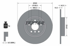 2x Bremsscheibe Hinterachse für JAGUAR XE XF II SPORTBRAKE