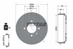 2x Bremstrommel Hinterachse für PEUGEOT OPEL 208 II CORSA F Kasten/Schrägheck