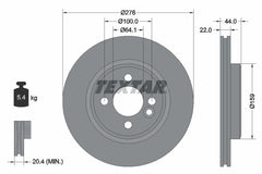 2x Bremsscheibe Vorderachse für MINI Cabriolet