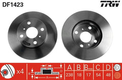 2x Bremsscheibe Vorderachse für TOYOTA COROLLA Liftback Coupe FX Compact