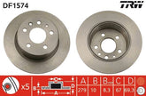 2x Bremsscheibe Hinterachse für MERCEDES-BENZ 123 Stufenheck T-Model Coupe /8