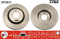 2x Bremsscheibe Vorderachse für SEAT VW CORDOBA Vario IBIZA II TOLEDO I VARIO