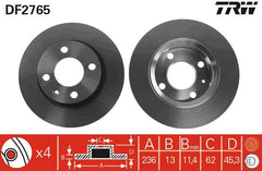 2x Bremsscheibe Vorderachse für SKODA VW FAVORIT Forman FELICIA I Kombi II
