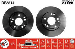 2x Bremsscheibe Vorderachse für MERCEDES-BENZ 190
