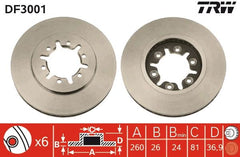 2x Bremsscheibe Vorderachse für NISSAN NP300 PICKUP PATHFINDER II PICK UP URVAN