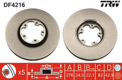 2x Bremsscheibe Vorderachse für FORD RENAULT TRANSIT Kasten
